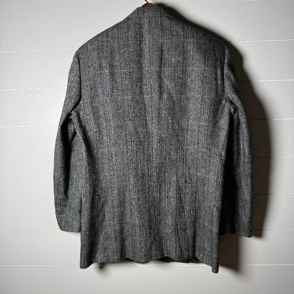 Christian Dior Monsieur Blazer Jacket Men's 100% Silk, Fully Lined Gray/Black